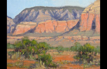 "Landscape Dressed in Pink and Green"